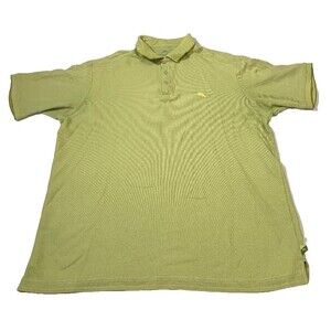 Tommy Bahama Men’s Large Polo Shirt Green Supima Prima Cotton Soft  Knit Casual‎